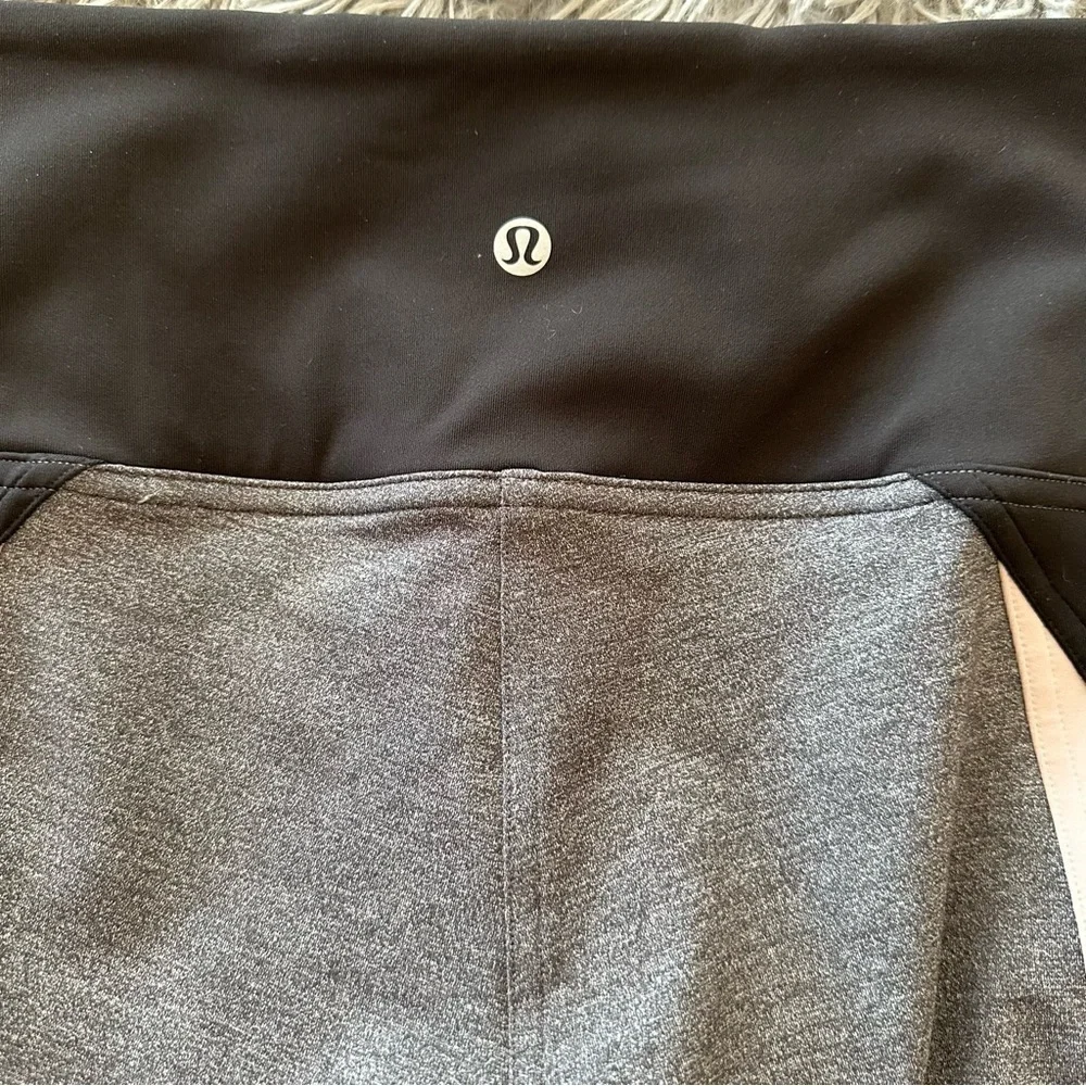 Lululemon Get Going Train Tight 28” Heathered Black Smoky Blush Leggings Size 6